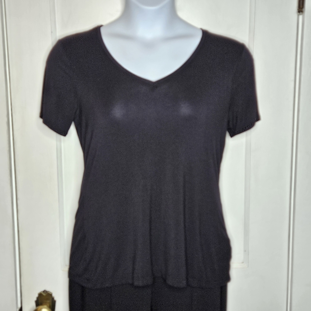 Apt. 9 Essentials Women's Short Sleeve Tee In Black - Size Large